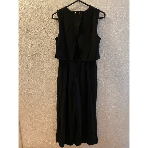 Black Backless Midi Jumpsuit - Picture 9 of 10